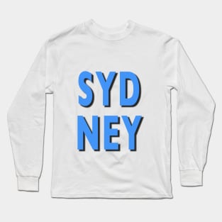 The word Sydney in tow lines with drop shadow. Long Sleeve T-Shirt